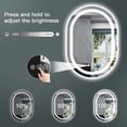 thumbnail image 4 of GODCHAR Oval Front and Backlit LED Bathroom Mirror, Anti-Fog, Dimmable Lighting, 3 Color Modes, Memory Function, 4 of 11