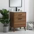 thumbnail image 2 of 24 inch bathroom vanity in walnut brown, 2 of 16