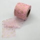 thumbnail image 1 of Zhuge Cinta de tul estampada en caliente de 25 yardas y 6 cm, diseño de luna y estrellas para envolver regalos y manualidades de Navidad, color rosa claro, 1 of 5