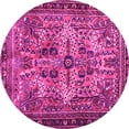 thumbnail image 1 of Ahgly Company Indoor Round Persian Pink Traditional Area Rugs, 4' Round, 1 of 4