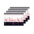 thumbnail image 4 of MKHERT Shabby Chic Pink Flamingo Birds with Stripes Lines Placemats Table Mats for Dining Room Kitchen Table Decoration 12x18 inch,Set of 4, 4 of 4