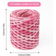 thumbnail image 2 of Valentine's Day Raffia Ribbon, 524 Feet Pink Paper Gift Ribbon for Gift Wrapping, Decorating, Crafts, DIY Projects, Festivals, Parties Pink White Rose 524 Feet, 2 of 7
