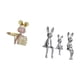 thumbnail image 5 of Estatua De Conejita De Arte Moderno Con Bandeja Para Guardar Llaves, Figura Creativa De Resina Y Adorno De Centro De Mesa Para Exhibición De Escritorio Familiar, Para Decoración De Gabinete, 5 of 8