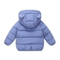 thumbnail image 2 of Boys Girls Kid Winter Thick Jacket Warm Zipper Hooded Windproof Coat Cute Bear Ear Outwear,2-7T, 2 of 4