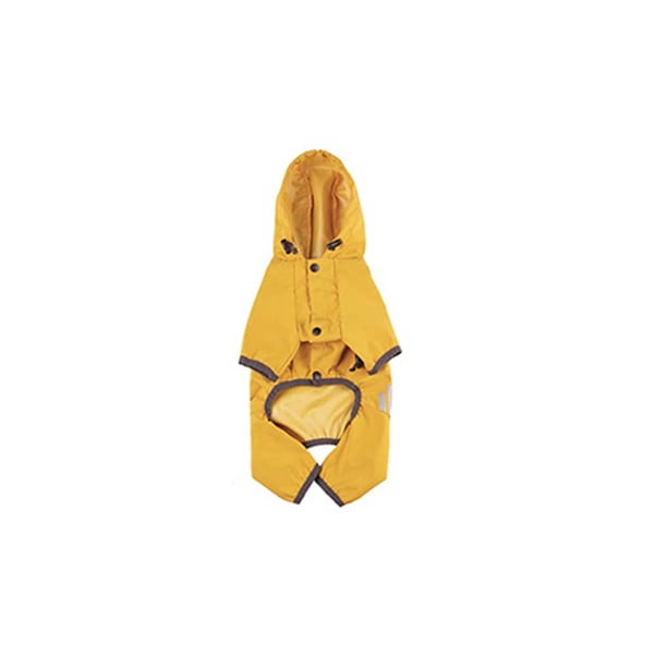 Greeniant Chubasquero impermeable para mascotas de viaje, Poncho impermeable de PVC para animales pequeños, chubasquero de 4 patas, ropa reflectante a Ropa para mascotas Amarillo SG Greeniant PT004448-14