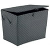 Whitmor Covered Woven Storage Chest, Black