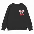 thumbnail image 4 of Godom Girls Oversized Crewneck Sweatshirts Kids Fashion Fleece Drop Shoulder Pullover 2-7 Years, 4 of 4