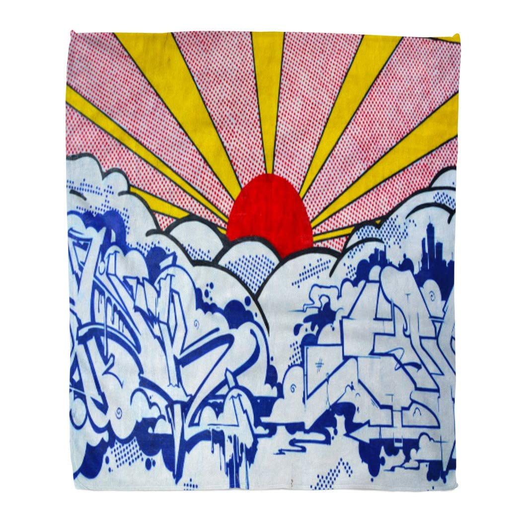 JSDART Throw Blanket 50x60 Inches Montreal Canada Dec Street Sun on in