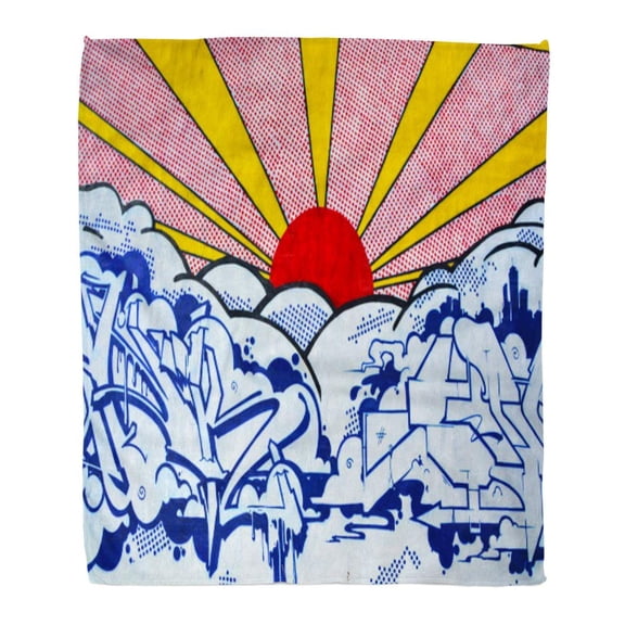 SIDONKU Throw Blanket 50x60 Inches Montreal Canada Dec Street Sun on in is The Perfect Place to Walk Back Alleys Warm Flannel Soft Blanket for Couch Sofa Bed