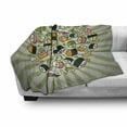 thumbnail image 3 of Sushi Soft Flannel Fleece Blanket, Japanese Manga Style Delicious Sushi Rolls Arranged in Circular Shape on Radial Lines, Cozy Plush for Indoor and Outdoor Use, 70" x 90", Multicolor, by Ambesonne, 3 of 6