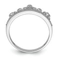 thumbnail image 2 of Sterling Silver Rhodium Plated Diamond Crown Ring QR5739, 2 of 5