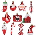 thumbnail image 3 of Adornos navideños de plástico, medias navideñas, muletas, colgantes, pequeños colgantes, accesorios de decoración para árboles de Navidad, 3 of 6
