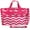 Fuchsia White Chevron, variant on World Traveler 22-inch Travel Duffel Bag - Purple White Chevron