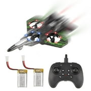 A-Sonic XS69198 Control Drone for Kids - 2.4Ghz Foam RC Airplanes Helicopter Quadcopter with Auto Hovering - 360 deg Flip - Gravity Sensing - Stunt Roll - Cool Light - 2 Battery - Green