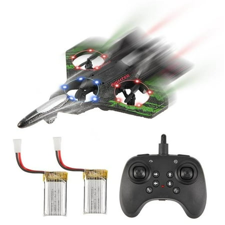 A-Sonic XS69198 Control Drone for Kids - 2.4Ghz Foam RC Airplanes Helicopter Quadcopter with Auto Hovering - 360 deg Flip - Gravity Sensing - Stunt Roll - Cool Light - 2 Battery - Green