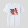 thumbnail image 2 of ZACPNCV Kids Flag Shirts USA Flag Stars Stripes Graphic Blouse Patriotic Shirt 4th of July T Shirt Summer Tops Tee White 9-10 Years, 2 of 6