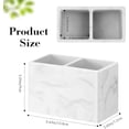 thumbnail image 7 of Luxspire Toothbrush Holder, Fast Drying Tooth Brush Holder for Bathroom, Diatomite Electric Tooth Brush and Toothpaste Organizer for Bathroom Kitchen Vanity Countertop, Marble White, 7 of 7