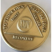 24 Year AA Medallion Bronze Sobriety Chip