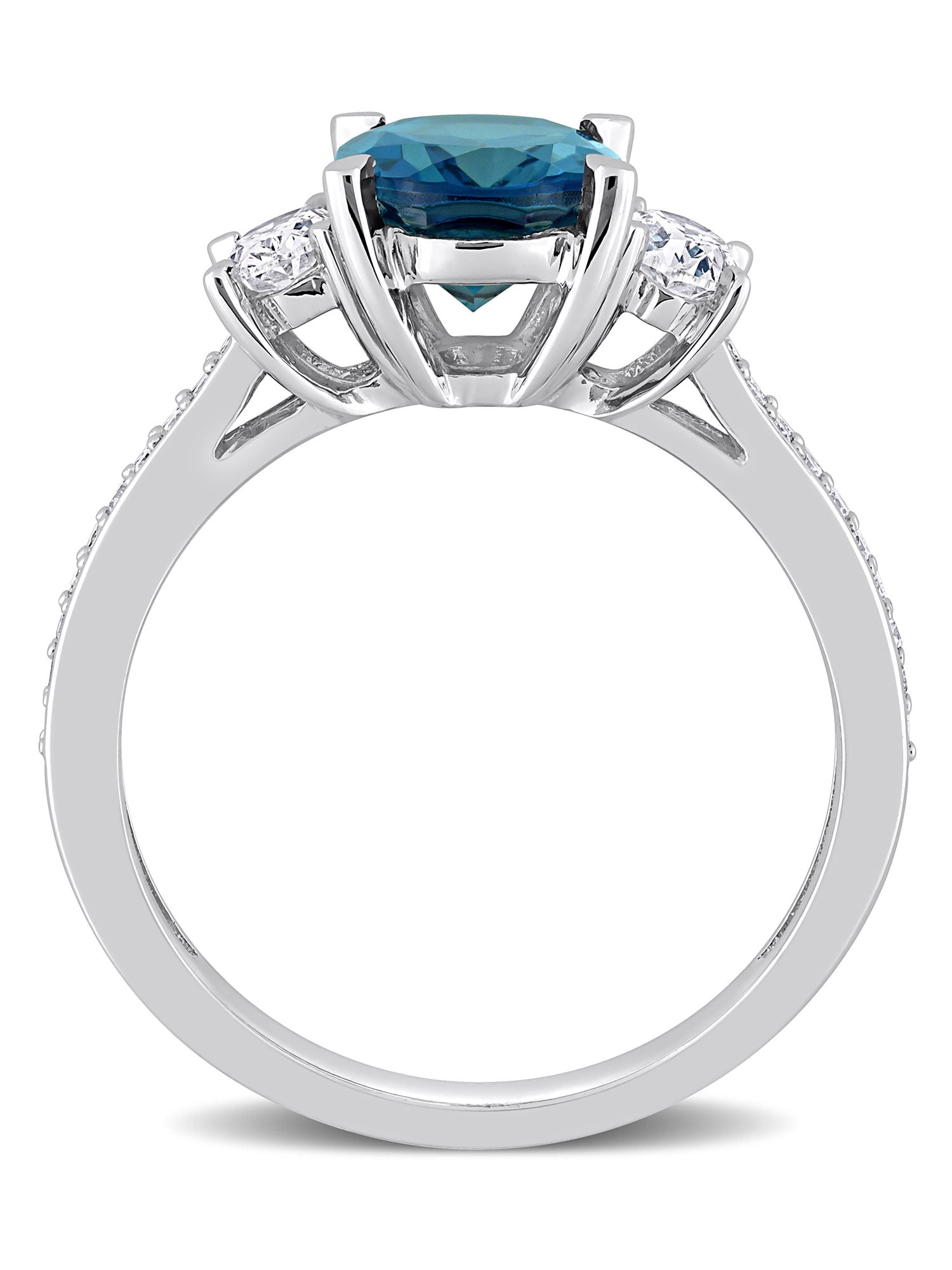 Everly Women's Topaz 14K White Gold Engagement Ring