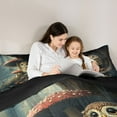 thumbnail image 5 of Feelyou Cartoon Cute Owl Queen Comforter Set, Jungle Mushroom Botanical Bedding Sets, Teens Kids Boys Girls Reversible Bedding Comforter Set, Super Cozy Room Decor, 3-Piece, 5 of 8