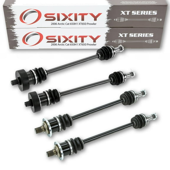 4 pc Sixity XT Front Rear Left Right Axle compatible with Arctic Cat Prowler 650 H1 / 650 XT 2006 - U2006P2S4BUSZ 4X4