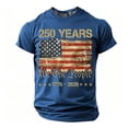 thumbnail image 2 of America 250 T Shirt Men's Breathable Short Sleeve Casual Comfort Tee Everyday Wear 4Th of July Shirts Men Blue L, 2 of 3