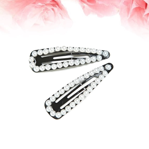 BESTYASH 2Pcs Hair Barrettes for Little Girls Snap Hair Clips White for Birthday