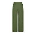 thumbnail image 4 of High Waisted Cargo Pants for Women Stretch Cotton Twill Sweatpants Multi-Pockets Wide Leg Parachute Trousers (2XL, Army Green), 4 of 7