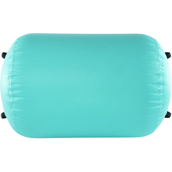 KFFKFF Air Mat Tumble Track, Round Inflatable Gym Roller, Air Barrel for Gymnastics with Electric Pump, Ideal for Home, Gym, Yoga, Cheer, Park, Water Activities, Mint Green