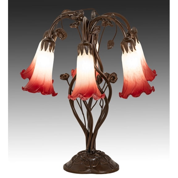 Meyda Tiffany 19” Pond Lily 6-Light Buffet Zinc Table Lamp