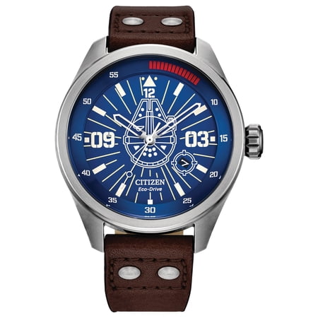 Citizen Men s Eco-Drive Star Wars Han Solo Leather Strap Watch AW5009-03W