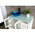 thumbnail image 6 of Wonline 36" White Bathroom Vanity Cabinet Round Vessel Blue Sink Glass Countertop/Mirror, 6 of 6