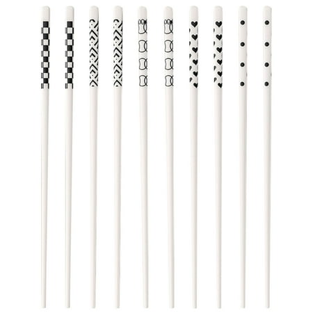 

5 Pairs Home Ceramic Chopsticks Reusable Chopsticks Household Chopsticks Kitchen Supplies
