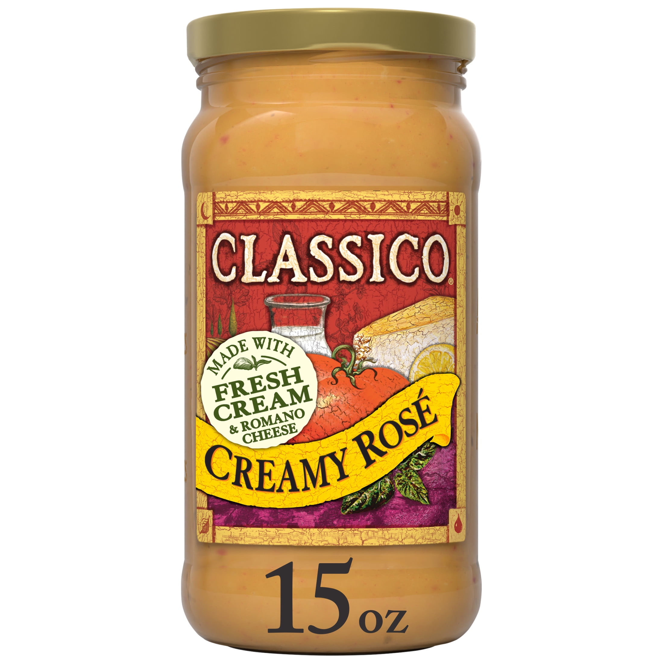 (12 pack) Classico Creamy Rosé Pasta Sauce, 15 oz Jar