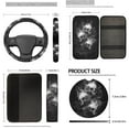 thumbnail image 5 of Uorisanigo Funny Skulls Car Seat Cover Full Set - Steering Wheel Protector,Arm Rest Cover,Seatbelt Pads,Headrest,Shift Knob,Handbrake Covers,Keychain,Car Cup Holder Coaster Universal Fit,Set of 18, 5 of 7