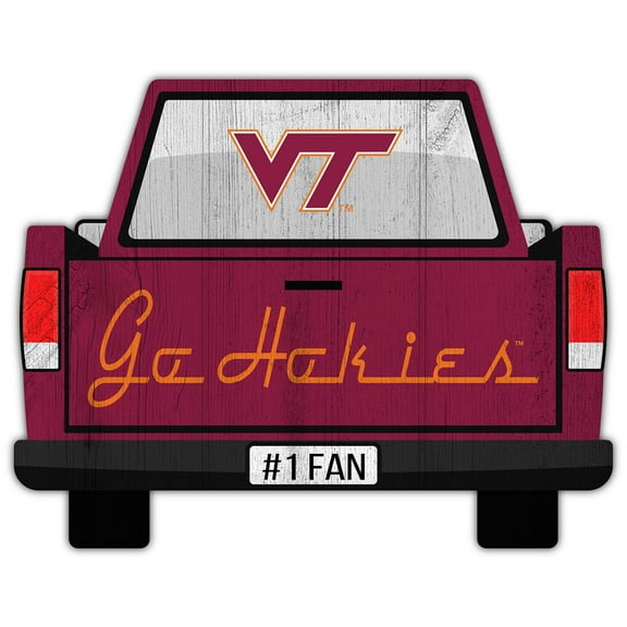 Virginia Tech Hokies 12'' x 12'' Truck Back D-cor