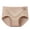 Khaki, variant on Women's High Waist Floral Print Briefs, Stretch Seamless Tummy Hip Lift Body Shaping Underpants M-2XL