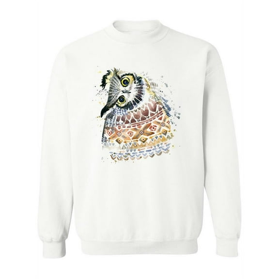 Cute Ethnic Owl Sweatshirt Women -Image by Shutterstock, Female Medium