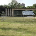 thumbnail image 2 of Pefilos 19.7'L Outdoor Large Chicken Coop, Walk-in Metal Poultry Cage Hen Run House Rabbits Habitat Pen with Waterproof and Anti-Ultraviolet Cover, Silver, 2 of 11