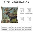 thumbnail image 6 of Nawypu  Retro Brown Deer Bear Pine Cone Maple Leaves Green Trees Forest Lodge Cabin Creek Decorative Throw Pillow Cover Case Home Living Room Bed Sofa Car Square 2pcs, 6 of 6