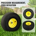 thumbnail image 3 of VEVOR Lawn Mower Tires with Rim, 15x6-6" Tubeless Tractor Tires, 2-Pack Tire and Wheel Assembly, S-Turf Pneumatic Tires, 3" Offset Hub, 3/4" Bushing Size, 3 of 9