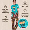 thumbnail image 6 of Lazy One Women's Pajama Set, Short Sleeves with Cute Prints, Relaxed Fit, Latte Sleep, 6 of 7
