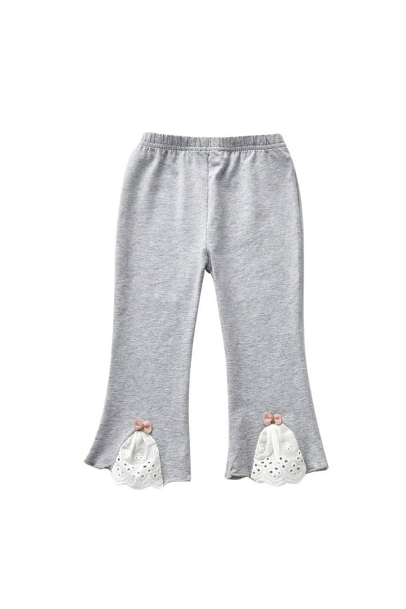 Toddler Girls Footless Leggings Kids Fashion Bow Stretchy Trousers Legging Pants 1-8 Y