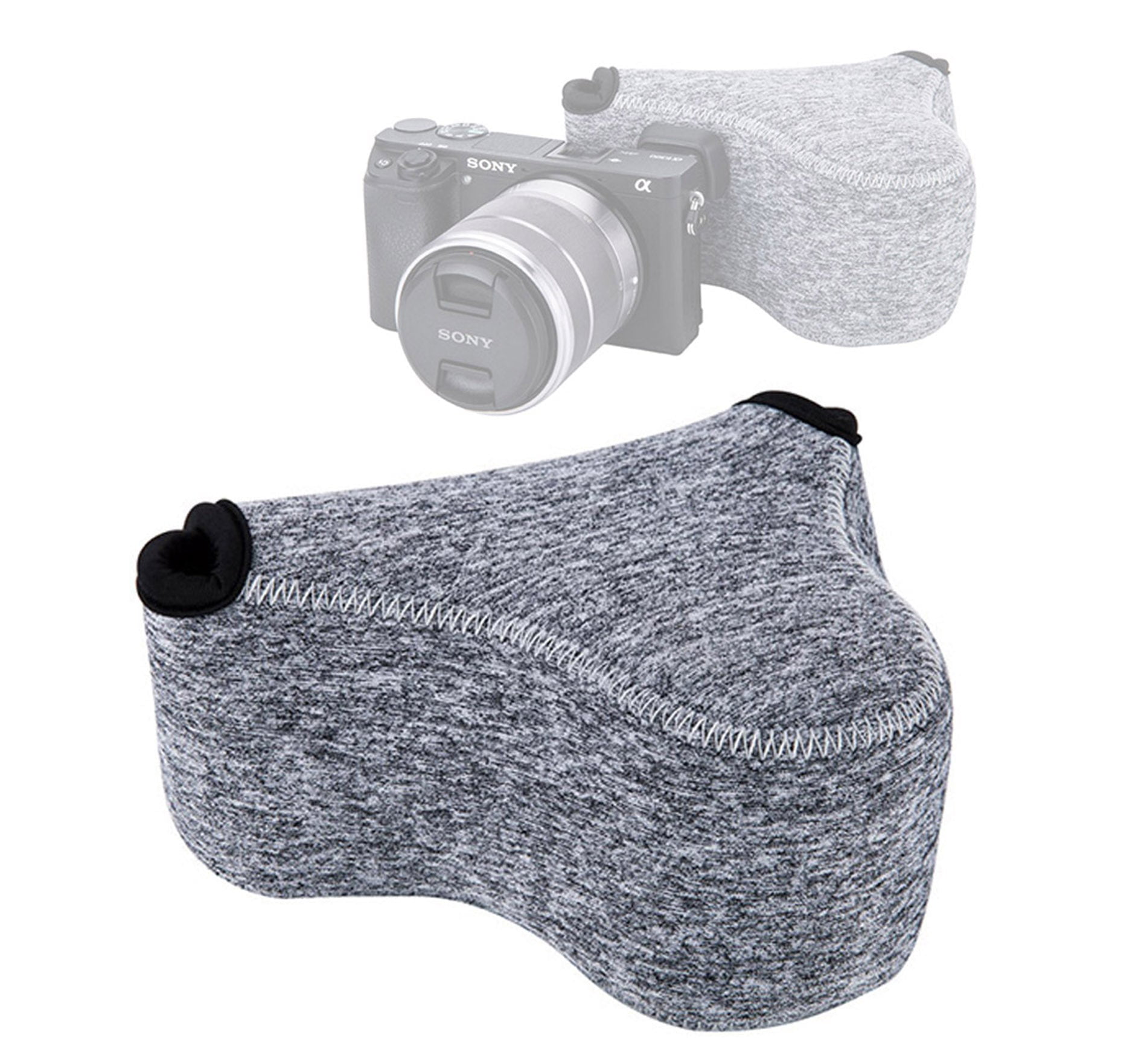 JJC OC-S2BK Neoprene Mirrorless Camera Pouch Case Bag for Sony Canon Nikon etc. 