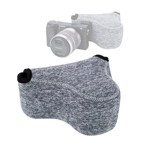 JJC S2BG Grey Ultra Light Neoprene Camera Case for Sony a6600 a6500 a6400 a6300 a6100 a6000 a5100  18-55mm/E 50mm F1.8 Lens, Pouch Bag for Fuji X-T30 X-T20 X-T10  16-50mm, Canon PowerShot SX530 SX540