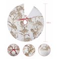 thumbnail image 7 of Brown Botanical Floral Christmas Tree Skirt 48 Inches Large Christmas Skirt Tree, Spring Summer Wildflower Elegant Flowers Tree Skirt Christmas Decorations for Fireplace Party Holidays Indoor Outdoor, 7 of 7