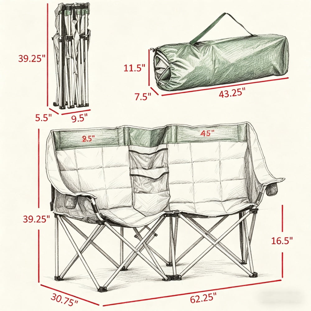 Double Folding Chair