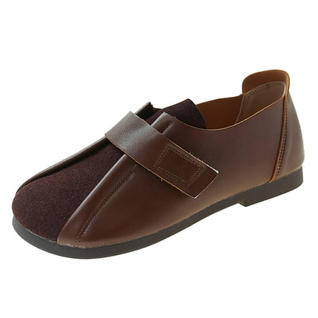 

GWAABD Womens Summer Shoes National Style Retro Splicing All Season Single Shoes Fashion Casual Shoes Folds Sliders Slippers Women