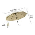 thumbnail image 5 of HBBKVI 38" Rain Umbrella, 8 Ribs Folding Mini Umbrella for Kids Adults, Portable Windproof Travel Umbrella, Parasol, White & Beige, 5 of 6