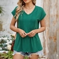 thumbnail image 2 of Women Shirt Short Sleeve Crew Neck Summer Soft Long TshirtsTee Tops Blouse, 2 of 8